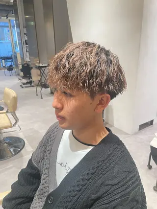 パーマ メンズ 無料ショートモデル 募集中❗️秋山ひらいのヘアスタイル