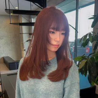 ロング ベージュカラー/長岡 レイヤーカット/コウのヘアスタイル