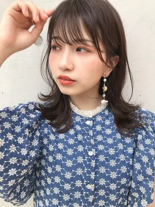 ミディアム カラー 似合わせレイヤー 🇰🇷荒木洋文のヘアスタイル