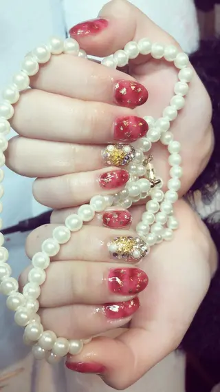 ミディアム ネイル 長さ出し専門 nynaのネイルデザイン