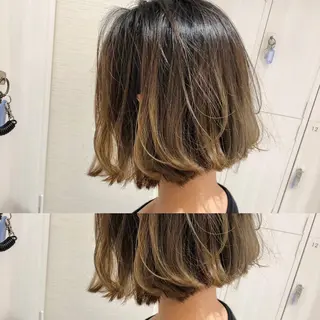 ミディアム カラー 三鷹で1番ショート ボブをカットする新谷のヘアスタイル