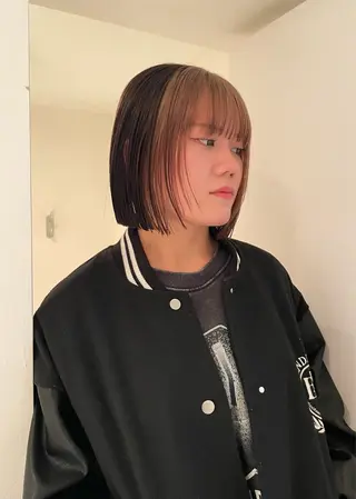 ショート カラー chiharu ボブ/レイヤーのヘアスタイル