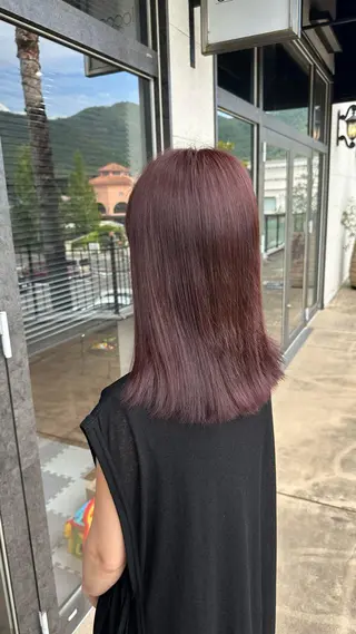 セミロング カラー 鵜飼 真伍のヘアスタイル