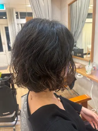 ミディアム パーマ すなが/ハイライト モデル募集中のヘアスタイル