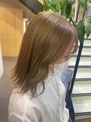 セミロング カラー ヘアアレンジ TSUNA 🌙 Lim 五反田のマツエク・マツパデザイン