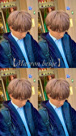 ショート 【ブロンド】【ベージ ュ系】TAKUMAのヘアスタイル