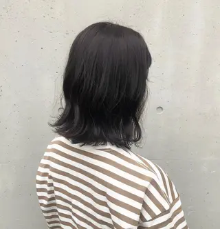 ミディアム カラー ヘアアレンジ 酸性縮毛矯正🧴韓国 レイヤー/髪質改善のヘアスタイル