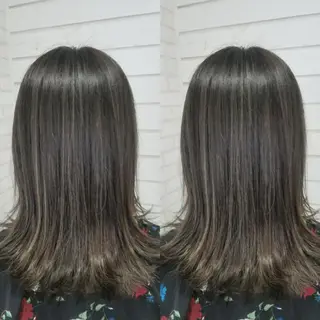 ミディアム 今中 小百合のヘアスタイル