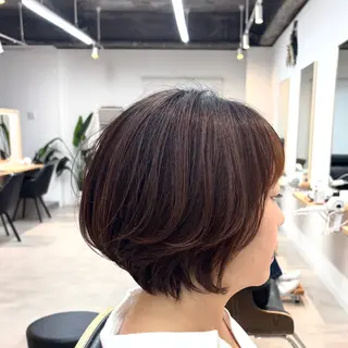 ショート レイヤー/艶々カラー /縮毛矯正/うみ🌟のヘアスタイル