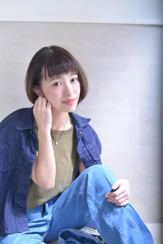 ショート カラー パーマ ヘアアレンジ 【白髪ぼかし 専門GBG】自由が丘のヘアスタイル
