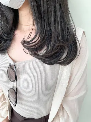 セミロング カラー ヘアアレンジ Zina福岡天神🪞 髪質改善🪞レイヤーのヘアスタイル