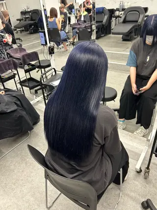 ロング カラー ヘアアレンジ 🎀RIN🎀 就活🩶暗髪カラーのヘアスタイル