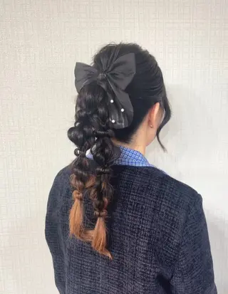 ロング ヘアアレンジ ココシャル miranoのヘアスタイル