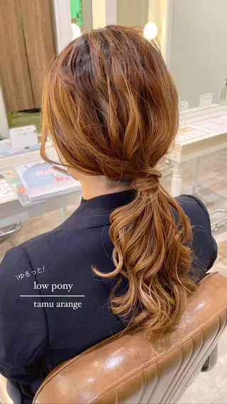 ロング ヘアアレンジ シールエクステ横浜 🐏☁️miminaのヘアスタイル