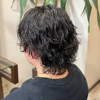 パーマ メンズ スペインカール/ サーフカール/RYUのヘアスタイル