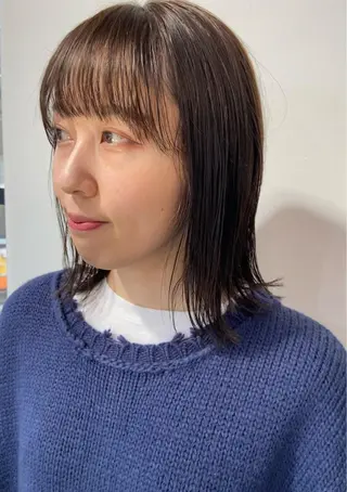 ミディアム カラー ヘアアレンジ 田中 あやなのヘアスタイル