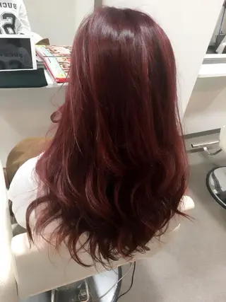 セミロング ロング カラー 吉本 yoshimotoのヘアスタイル