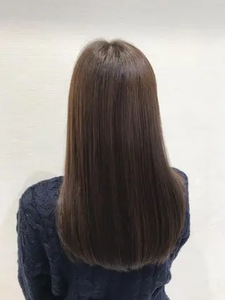 ロング パーマ 白髪ぼかしハイライト 茗荷谷駅徒歩2分のヘアスタイル