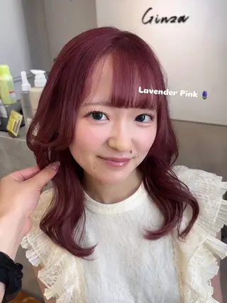 カラー るな🩰 銀座暖色カラー♩🎀のヘアスタイル
