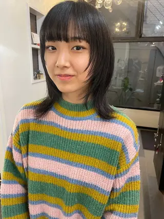 ミディアム やまぎし ひろきのヘアスタイル