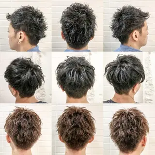 ショート カラー パーマ メンズ 看板犬がお出迎え◎ 初めてでも安心◎のヘアスタイル