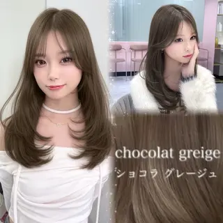 ロング カラー レイヤー/髪質改善 /透け感カラー/艶髪のヘアスタイル