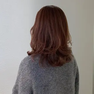 セミロング カラー 山口 惇史のヘアスタイル