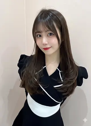 ロング レイヤー/髪質改善 縮毛/ハッシュカットのヘアスタイル