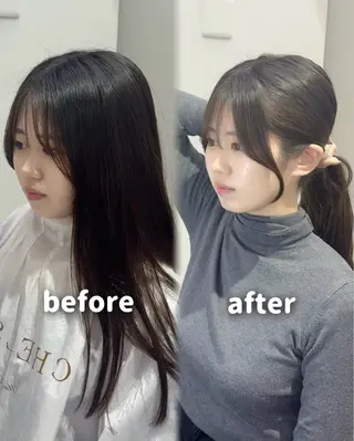 ロング YUZU🎀顔まわり ×レイヤーカットのヘアスタイル
