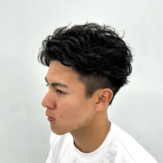 ショート パーマ メンズ 【メンズパーマ特化】 🍏網中勇喜のヘアスタイル