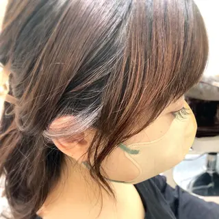 ミディアム 横浜似合わせ顔まわり カット／長谷川のヘアスタイル