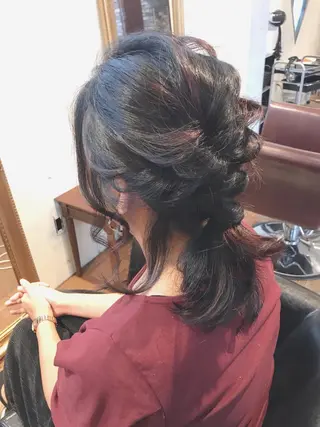 ミディアム カラー ヘアアレンジ マエダ　カズエ🫶 coronahairのヘアスタイル