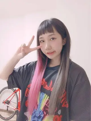 ロング カラー 韓国カラーエクステ 👑代表渡部雅己👑のヘアスタイル