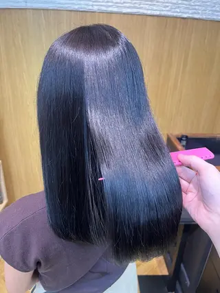 カラー ひなこ♡縮毛矯正/ 艶カラー🤍透明感のヘアスタイル