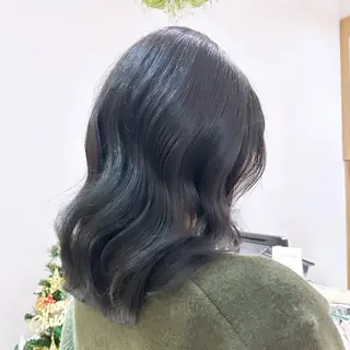 セミロング カラー ヘアアレンジ 吉水 彩乃 /ボブ/艶感カラーのヘアスタイル