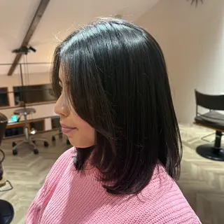 ミディアム Riri/韓国風/顔 周り/レイヤーカットのヘアスタイル