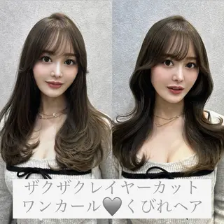 セミロング カラー 🩷韓国ヘア/ヨシン モリ🩷Maikaのヘアスタイル