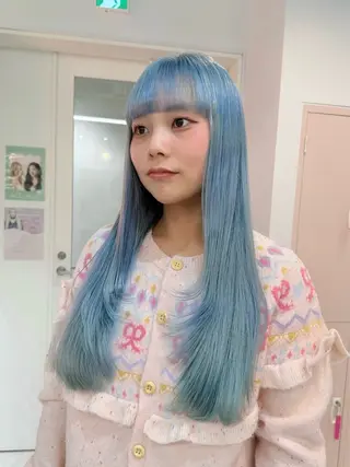 ロング カラー YUZUKI艶カラー /似合わせ小顔カットのヘアスタイル