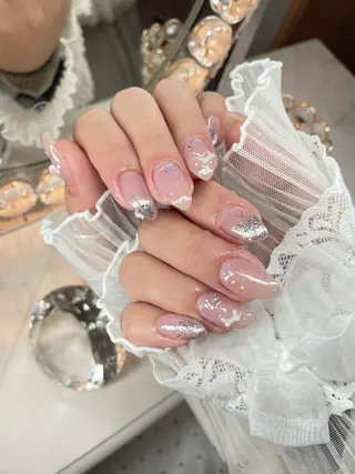 ネイル 23時まで❤︎韓国、 ワンホンネイルのネイルデザイン