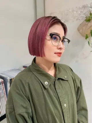 ショート カラー ウルフ/似合わせ レイヤー/RIHOのヘアスタイル