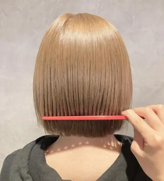 ショート カラー スキバサミを使わない カット🌼唯🌼のヘアスタイル