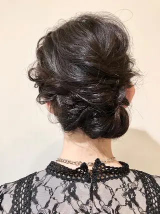 ミディアム ヘアアレンジ 勝野 麻美のヘアスタイル