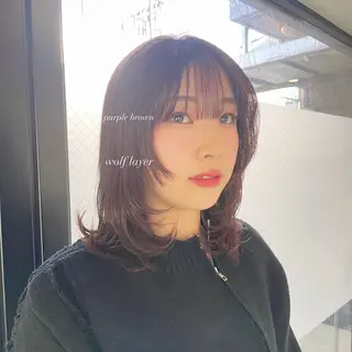 ミディアム 表参道レイヤー Kinoのヘアスタイル