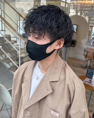 パーマ メンズ Ore🫧タナカマヤ /柔らかい質感カラーのヘアスタイル