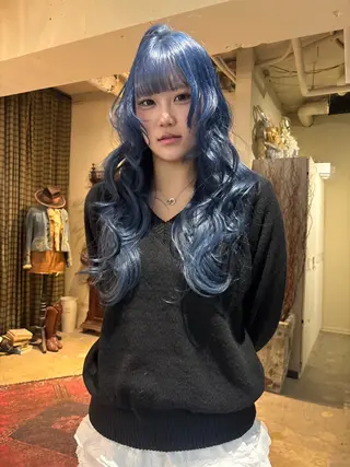 ロング カラー ブリーチ/エクステ はしもと　そな🫧のヘアスタイル