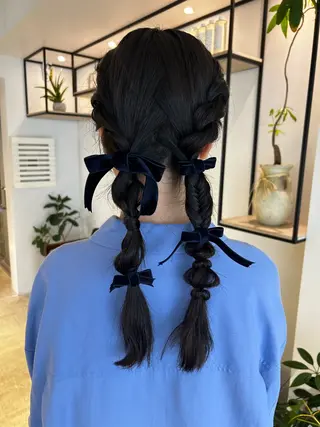 ヘアアレンジ 暖色カラー 奥村陽花のヘアスタイル