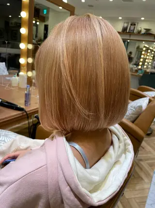 ショート カラー 縮毛矯正 髪質改善 韓国風レイヤー 吉田のヘアスタイル