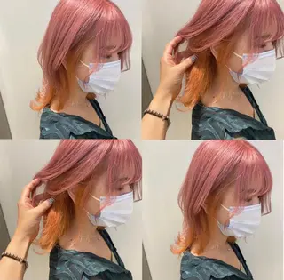 ショート カラー Maya川越/ エクステ/ハイトーンのヘアスタイル