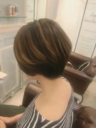 ショート カラー ヘアアレンジ topstylist 芳賀みなみのヘアスタイル