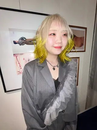 ミディアム カラー 圧倒的デザイン力 店長🎨RENAのヘアスタイル